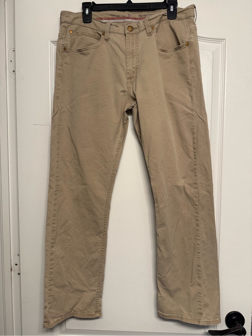 Wrangler Vintage Straight Khaki Stretch Jeans Men’s 34x30